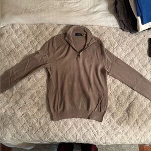Polo Ralph Lauren Tan Zip-Up Men’s Sweater Size L